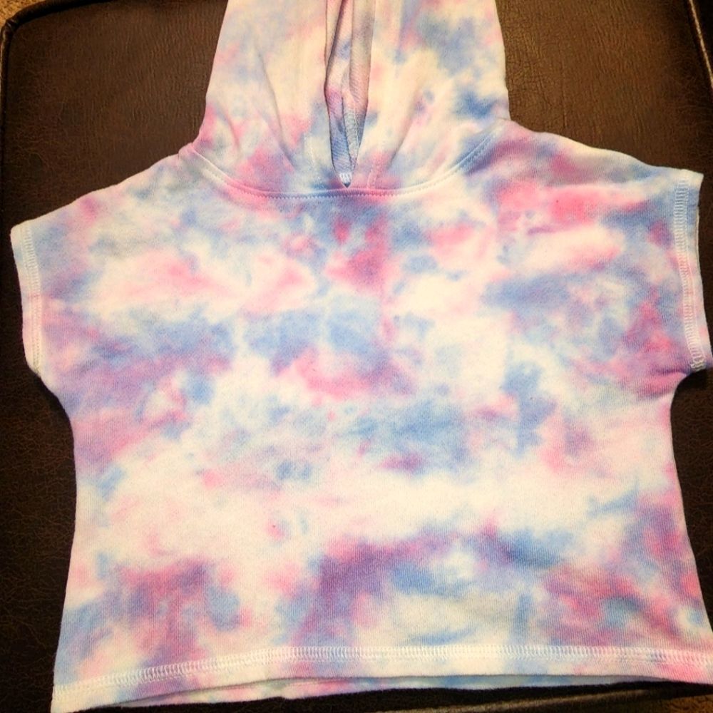 Cropped Tie dye short-sleeved  Hoodies Size 5T